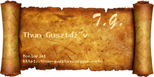 Thun Gusztáv névjegykártya