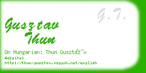 gusztav thun business card